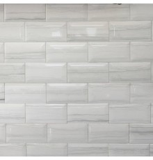 Плитка настенная Monopole Ceramica Laguna Blanco Brillo Bisel глянцевая 10х30