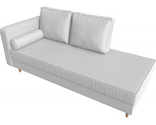 Кушетка Лига Диванов Прайм L экокожа белая