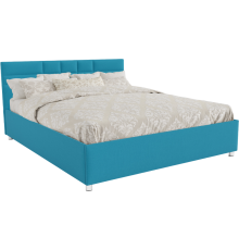 Кровать Mebel-Ars Нью-Йорк 160 рогожка синяя, с матрасом