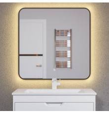 Зеркало Uperwood Modul 80х80, с подсветкой, с подогревом, теплая подсветка, черное
