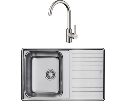 Комплект Мойка кухонная Omoikiri Sagami 79 + Смеситель Shinagawa BN нержавеющая сталь