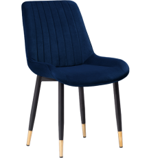 Стул Woodville Seda 1 15296 dark blue, ножки black, gold