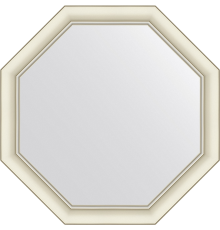 Зеркало Evoform Octagon BY 7438 66х66 белое с серебром, в багетной раме