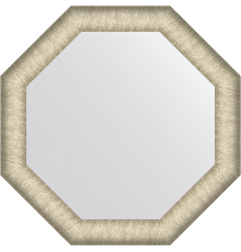 Зеркало Evoform Octagon BY 7428 55х55 брашированное серебро, в багетной раме