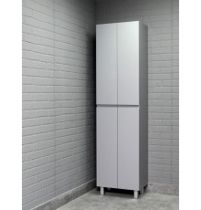 Пенал напольный в ванную Домино, 50 Graffo без ящика светло-серый матовый