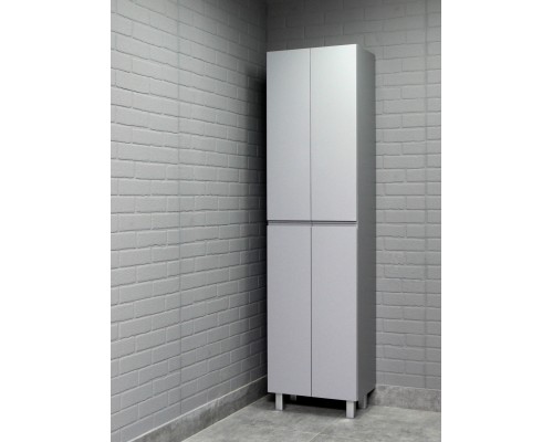 Пенал напольный в ванную Домино, 50 Graffo без ящика светло-серый матовый