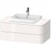 Duravit Happy D.2 Plus Тумба подвесная 100x55х40.8см, с раковиной и 2 ящиками, цвет: белый глянцевый. 2360600000, HP031E02222, HP497102222