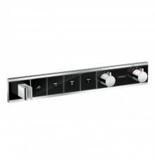 Hansgrohe RainSelect Смеситель для душа, термостатический, 4 источника, СМ, внешняя часть, цвет: черный/белый. 15357600
