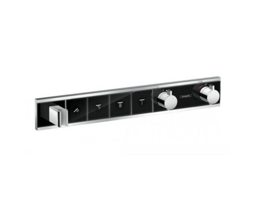Hansgrohe RainSelect Смеситель для душа, термостатический, 4 источника, СМ, внешняя часть, цвет: черный/белый. 15357600 Hansgrohe RainSelect Смеситель для душа, термостатический, 4 источника, СМ, внешняя часть, цвет: черный/белый. 15357600