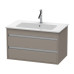 Duravit Ketho Тумба подвесная, 80x47.5х48см., с раковиной, с 2 выдв.ящиками, цвет: базальт матовый. 2336830000,  KT642904343
