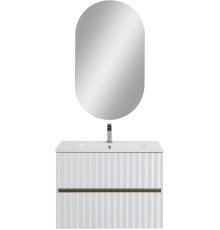 Мебель для ванной комнаты Art Max Elegant 80 подвесная, белая матовая
