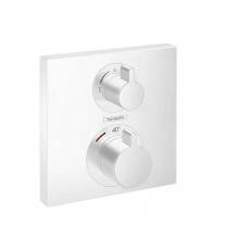 Hansgrohe Ecostat Square Термостат для душа, 2 источника, внешняя часть, цвет: белый матовый. 15714700