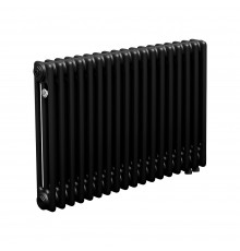 Трубчатый радиатор ТЕПЛОФОРТ ТР3057 ТВ, 18 секций, нижнее подключение ½”, черный мат 200154