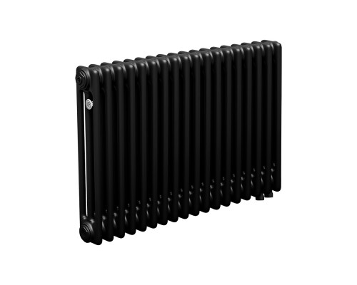Трубчатый радиатор ТЕПЛОФОРТ ТР3057 ТВ, 18 секций, нижнее подключение ½”, черный мат 200154