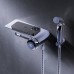 F0H85A800 Смеситель TouchReel, монтируемый в стену с гигиеническим душем и полкой