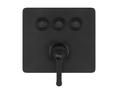 Gessi Hi-Fi Eclectic Смеситель для душа настенный встраиваемый, однорычажный, с 3 запорными кнопками, цвет: черный матовый. 65244#299