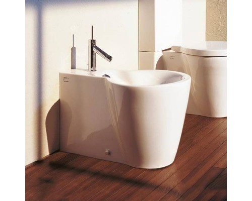 Duravit Starck 1 Биде напольное приставное, 64х41см, с 1 отв под смеситель, цвет: белый. 0274100000