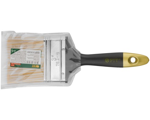 Кисть флейцевая "Лайн", искусственная щетина, пластиковая ручка  3" (75 мм)