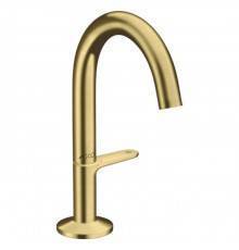 Axor One Смеситель для раковины Sel 140, на 1 отв., с донным клапаном Push-Open, цвет: шлифованная медь. 48010950