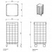 Decor Walther WR 1 Корзина для белья 35x35x75см, напольная, цвет: хром / белый. 0613750