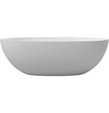 Ванна из искусственного камня WHITECROSS Diamond 170x85 см, отдельностоящая, овальная, с донным клапаном, белый глянец