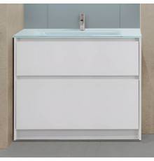 Тумба с раковиной BelBagno Kraft 100 напольная, bianco opaco, раковина BB1010/465-LV-VTR-BL