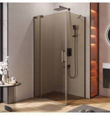 Душевой уголок Cezares Slider AH 1 80-90/100 BR GM профиль оружейная сталь, стекло бронза