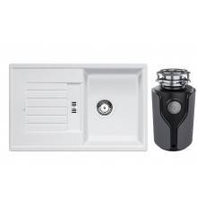 Комплект Мойка Blanco Zia 45 S 514726 белая + Измельчитель KUCHENSTERN Muhle