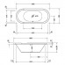 Duravit Starck Ванна 180x80x52см., гидромассажная, встраиваемая, с двумя наклонами для спины, с ножками и сливом-переливом, цвет: белый. 760009000CP1000