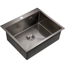 Мойка кухонная Milacio Steel Denia 59 MC.77499 сталь воронёная