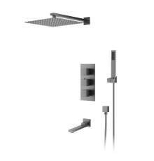 Душевой комплект D K Bayern.Liszt DA2515606A04 С ВНУТРЕННЕЙ ЧАСТЬЮ, серый графит