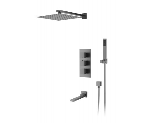Душевой комплект D K Bayern.Liszt DA2515606A04 С ВНУТРЕННЕЙ ЧАСТЬЮ, серый графит