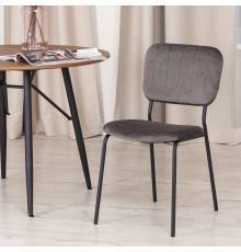 Комплект стульев TetChair Модерн Carol вельвет light grey, ножки черные, 4 шт