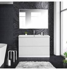 Мебель для ванной комнаты BelBagno Albano 120 напольная, bianco lucido, белая глянцевая раковина