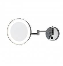 Bertocci Specchi Зеркало косметические, настенное зеркало с LED-подсветкой и выключателем, 3-х кратное увеличение, цвет: хром. 188 6204 0000