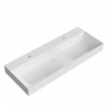 Kerama Marazzi Grande Раковина подвесная 119.5х18см., с 2 отв., цвет: белый глянцевая. GR.wb.120.2