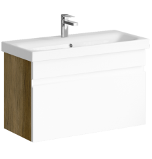 AQ SRT0108DB Smart Тумба под умывальник подвесная, с одним ящиком, дуб балтийский, 800х510х380 мм SRT0108DB