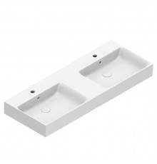 Catalano Premium Раковина 120x47см двойная, с 2 отв., цвет: белый глянцевый. 0221222001