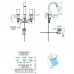 THG Pure Смеситель для раковины, 3 отв., с донным клапаном, цвет: Matt gol. G04-F07-151