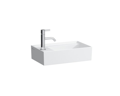 Laufen Kartell Раковина 46х28х12 см без перелива, с 1 отв. под смес, полочка слева, цвет: белый . 8.1533.5.000.111.1 Laufen Kartell Раковина 46х28х12 см без перелива, с 1 отв. под смес, полочка слева, цвет: белый . 8.1533.5.000.111.1