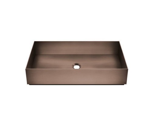 Gessi 316 Раковина 60x35 см, без отв., для установки на столешницу, без перелива, нержавеющая сталь, цвет: Copper Brushed PVD. 54606#708