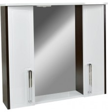 Зеркало DORATIZ Мираж 80 с подсветкой, белое, венге