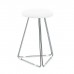 Decor Walther DW 71 Табурет 39.5x39.5x53см, напольный, цвет: хром / белый. 0508704