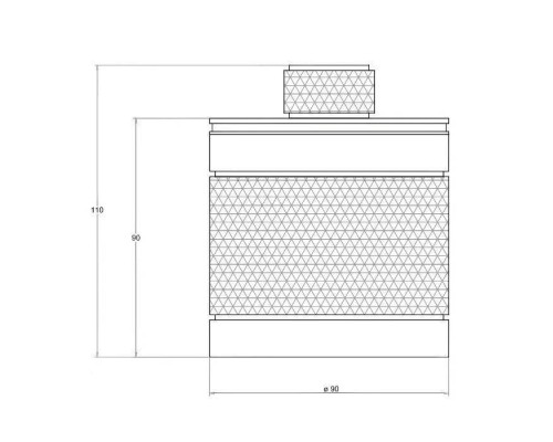 Bertocci Officina 01 Контейнер с крышкой, настольный, цвет: никель матовый. 127 7532 6050