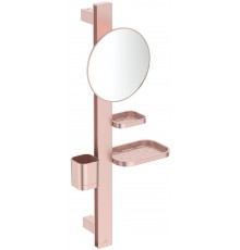 IS BD589RO ALU+ Beauty Bar S Комплект аксесeуаров: H=700, зеркало 3х Ø200 мм, полочки 208/130,стакан BD589RO