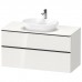 Duravit D-Neo Тумбочка подвесная 64.4x120x55 см, раковина, 2 ящика, цвет: белый высокоглянцевый. 0379600000,  DE496902222