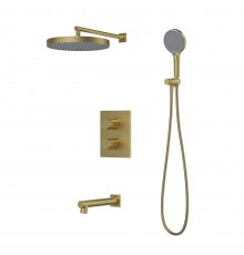 Душевой комплект IDDIS Duna DUNMGSTi68 С ВНУТРЕННЕЙ ЧАСТЬЮ, матовое золото