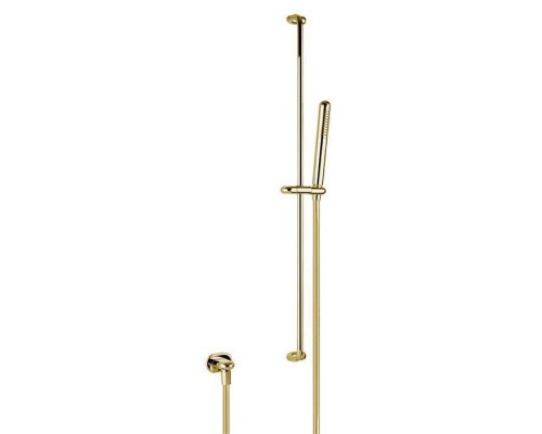 Gessi Goccia Душевая штанга с ручным душем и выводом воды из стены, цвет: Gold CCP. 33642#080