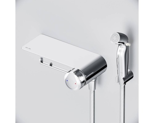 F0H85A800 Смеситель TouchReel, монтируемый в стену с гигиеническим душем и полкой F0H85A800 Смеситель TouchReel, монтируемый в стену с гигиеническим душем и полкой