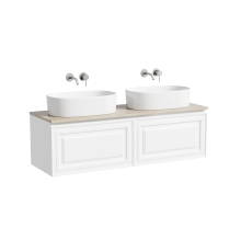 Тумба с раковиной Sancos Very 140, bianco, столешница бежевая TT140A2, раковина CN6075